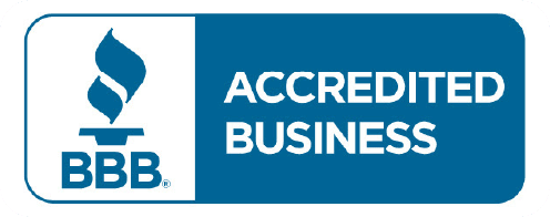 The bbb logo with the words accredited business in the footer.