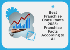 Illustration of franchise business expansion with AI-powered data and store network connections, representing top franchise consultants in 2025
